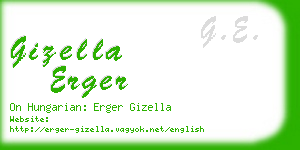 gizella erger business card